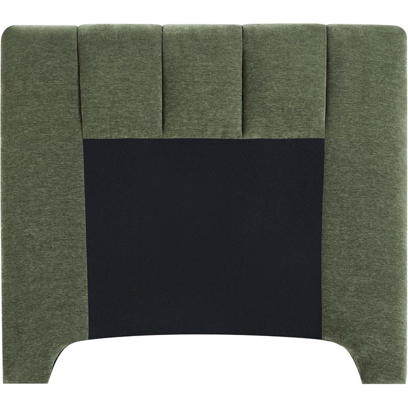 Bowery Hill Contemporary Soft Green Chenille Fabric Twin Bed