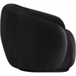 Bowery Hill Contemporary Solid Wood Inner Frame Black Durable Velvet Chair