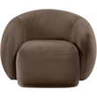 Bowery Hill Contemporary Solid Wood Inner Frame Brown Durable Velvet Chair
