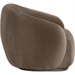 Bowery Hill Contemporary Solid Wood Inner Frame Brown Durable Velvet Chair