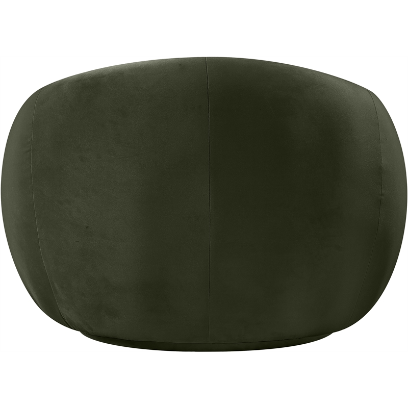 Bowery Hill Contemporary Solid Wood Inner Frame Green Durable Velvet Chair
