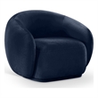 Bowery Hill Contemporary Solid Wood Inner Frame Navy Durable Velvet Chair