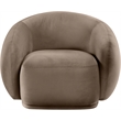 Bowery Hill Contemporary Solid Wood Inner Frame Taupe Durable Velvet Chair
