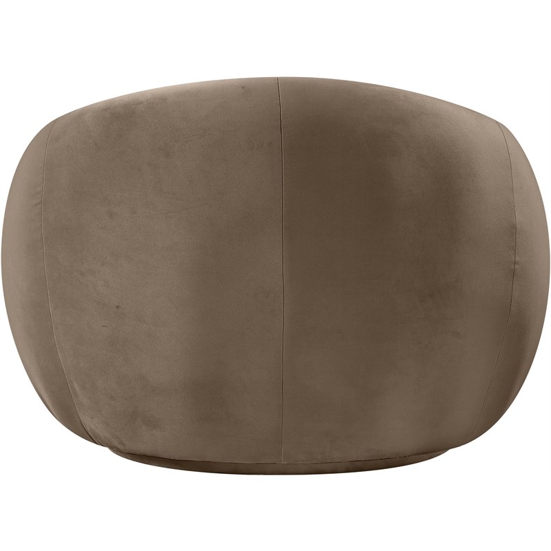 Bowery Hill Contemporary Solid Wood Inner Frame Taupe Durable Velvet Chair