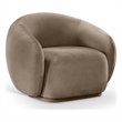Bowery Hill Contemporary Solid Wood Inner Frame Taupe Durable Velvet Chair