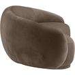 Bowery Hill Contemporary Solid Wood Inner Frame Brown Durable Velvet Sofa