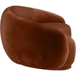 Bowery Hill Contemporary Solid Wood Inner Frame Cognac Durable Velvet Sofa