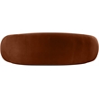 Bowery Hill Contemporary Solid Wood Inner Frame Cognac Durable Velvet Sofa