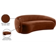 Bowery Hill Contemporary Solid Wood Inner Frame Cognac Durable Velvet Sofa