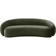 Bowery Hill Contemporary Solid Wood Inner Frame Green Durable Velvet Sofa