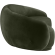 Bowery Hill Contemporary Solid Wood Inner Frame Green Durable Velvet Sofa