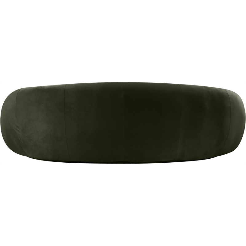 Bowery Hill Contemporary Solid Wood Inner Frame Green Durable Velvet Sofa