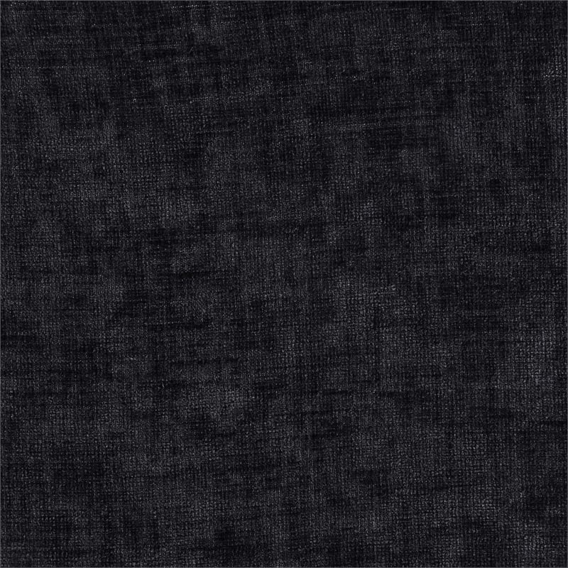 Bowery Hill Contemporary Soft Black Chenille Fabric King Bed