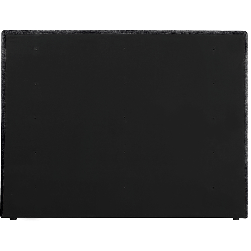 Bowery Hill Contemporary Soft Black Chenille Fabric Queen Bed