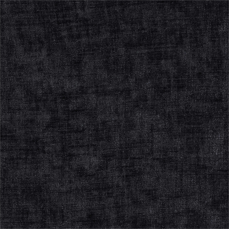 Bowery Hill Contemporary Soft Black Chenille Fabric Queen Bed