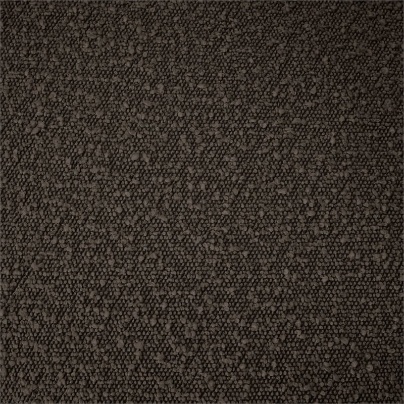 Bowery Hill Contemporary Deep Channel Tufted Rich Brown Boucle Fabric King Bed