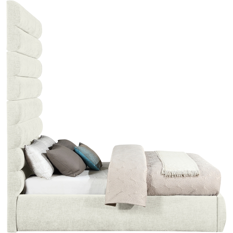 Bowery Hill Contemporary Soft Cream Chenille Fabric Full Bed