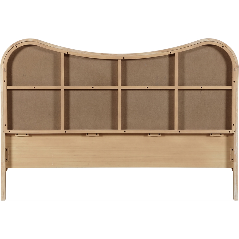 Bowery Hill Contemporary Solid Wood And Natural Cane Full Bed