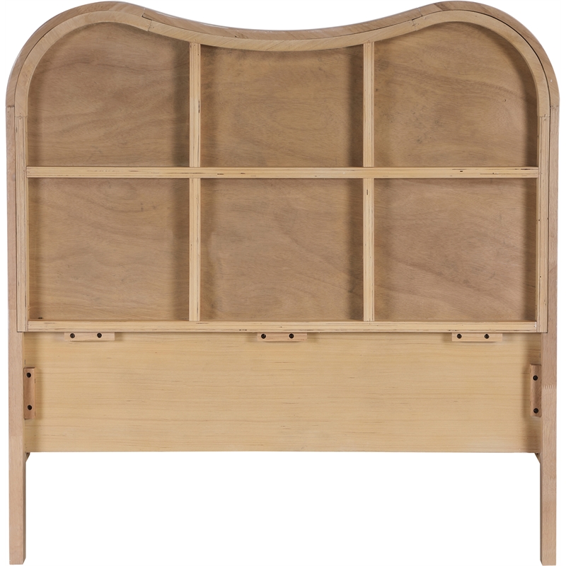 Bowery Hill Contemporary Solid Wood And Natural Cane Twin Bed