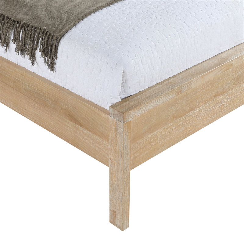 Bowery Hill Contemporary Solid Wood And Natural Cane Twin Bed