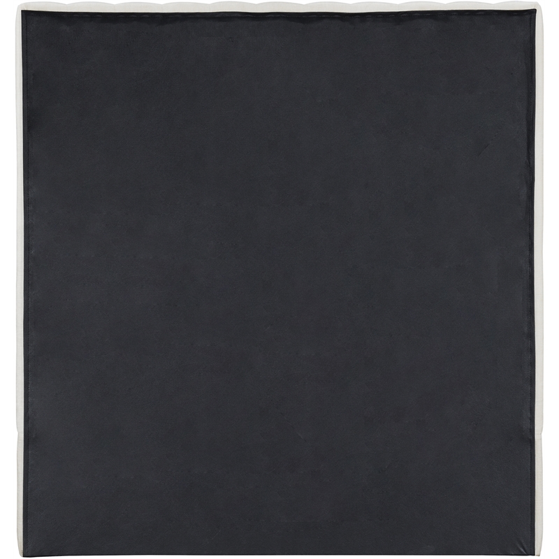 Bowery Hill Contemporary Soft Cream Chenille Fabric Twin Bed