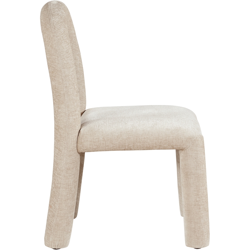 Bowery Hill Contemporary Beige Chenille Fabric Dining Chair (Set of 2)
