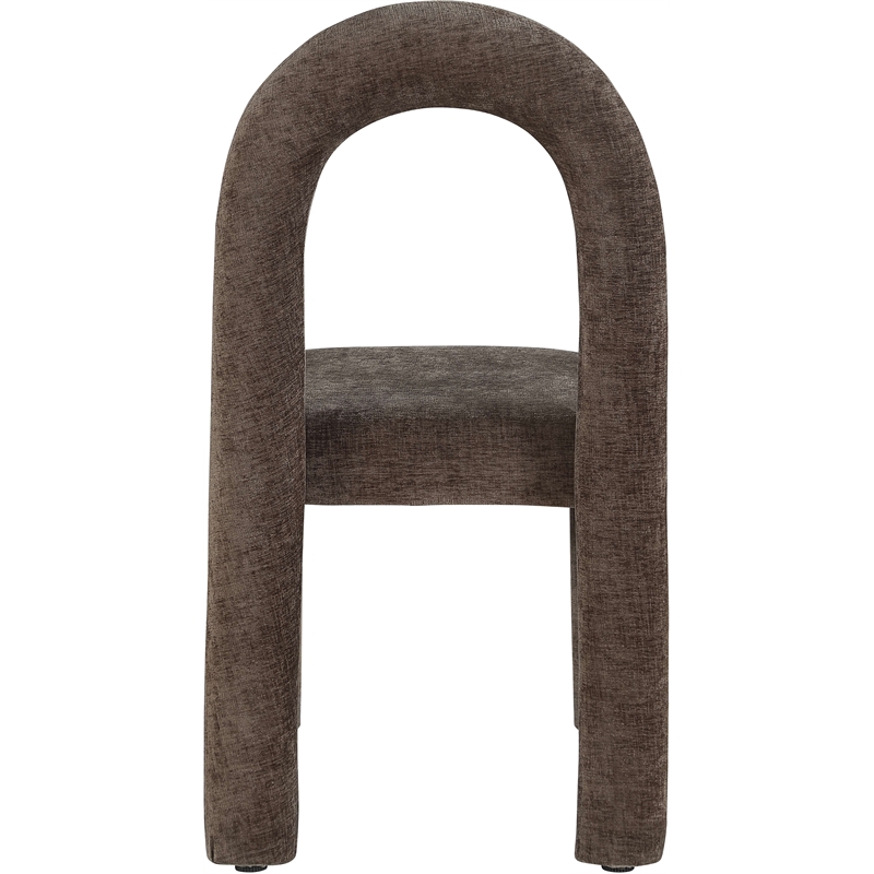 Bowery Hill Contemporary Brown Chenille Fabric Dining Chair (Set of 2)