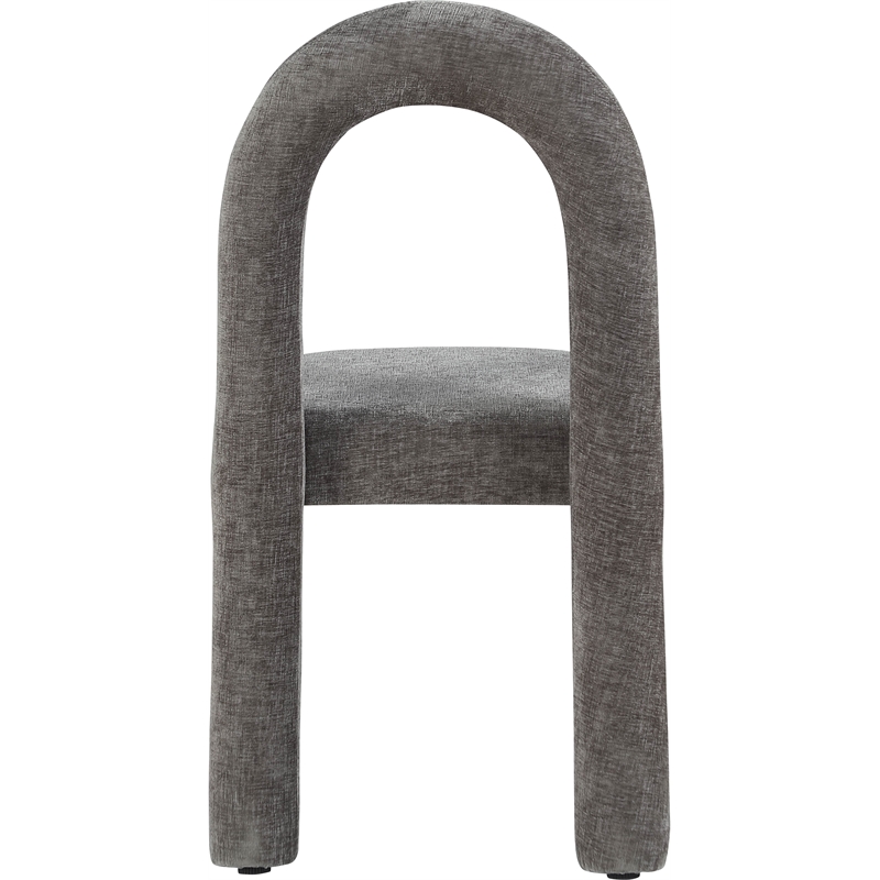 Bowery Hill Contemporary Grey Chenille Fabric Dining Chair (Set of 2)