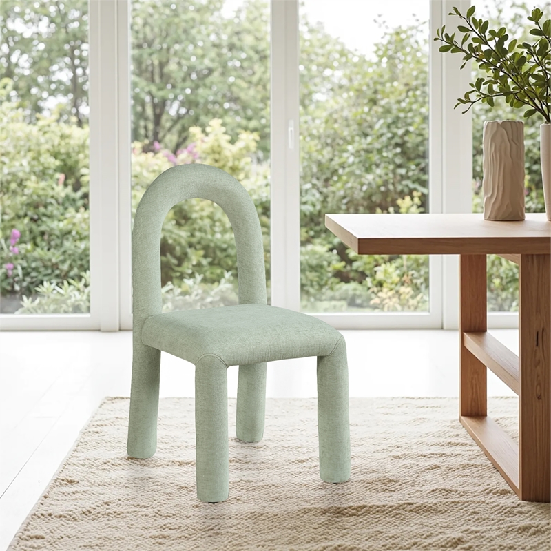 Bowery Hill Contemporary Mint Chenille Fabric Dining Chair (Set of 2)