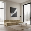 Bowery Hill Contemporary 4-Piece Camel Corduroy Performance Fabric Modular Sofa