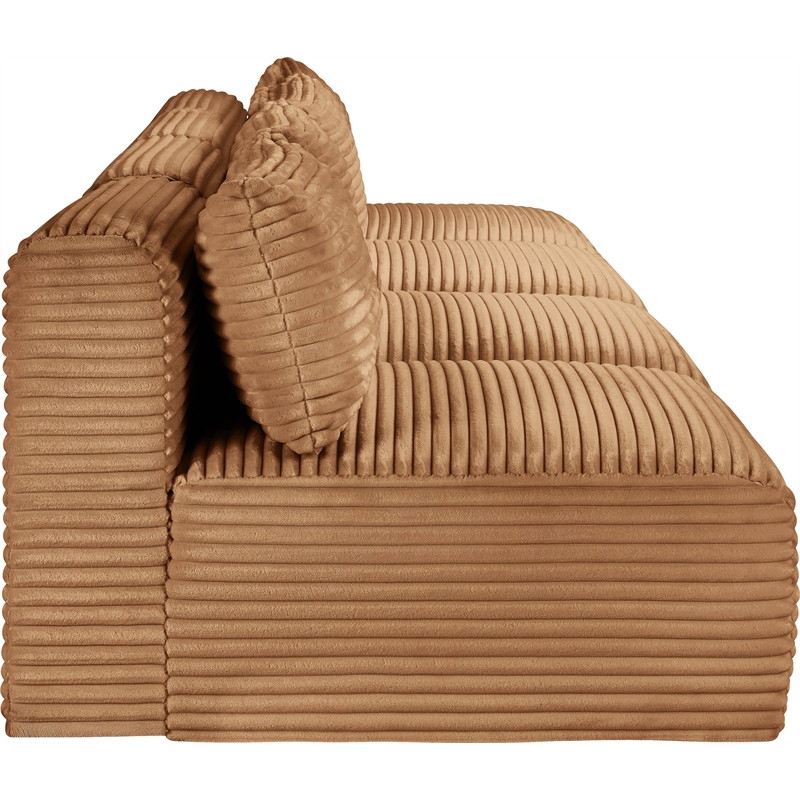 Bowery Hill Contemporary 4-Piece Saddle Corduroy Performance Fabric Modular Sofa