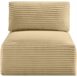 Bowery Hill Contemporary Camel Corduroy Performance Fabric Armless Chair