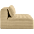 Bowery Hill Contemporary Camel Corduroy Performance Fabric Armless Chair