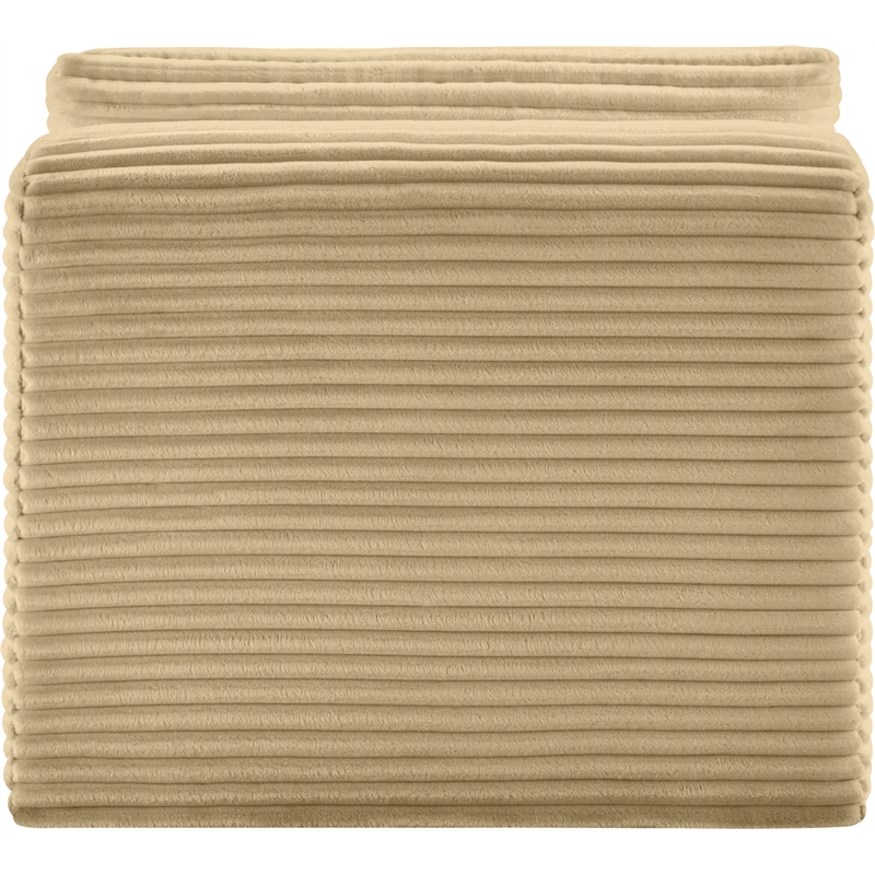 Bowery Hill Contemporary Camel Corduroy Performance Fabric Armless Chair