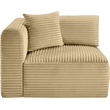 Bowery Hill Contemporary Camel Corduroy Performance Fabric Corner Chair