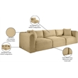 Bowery Hill Contemporary 3-Piece Camel Corduroy Performance Fabric Modular Sofa