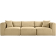 Bowery Hill Contemporary 3-Piece Camel Corduroy Performance Fabric Modular Sofa