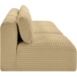 Bowery Hill Contemporary 3-Piece Camel Corduroy Performance Fabric Modular Sofa