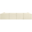 Bowery Hill Contemporary 4-Piece Cream Corduroy Performance Fabric Modular Sofa