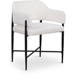 Bowery Hill Contemporary Cream Polyester Dining Chair (Set of 2)