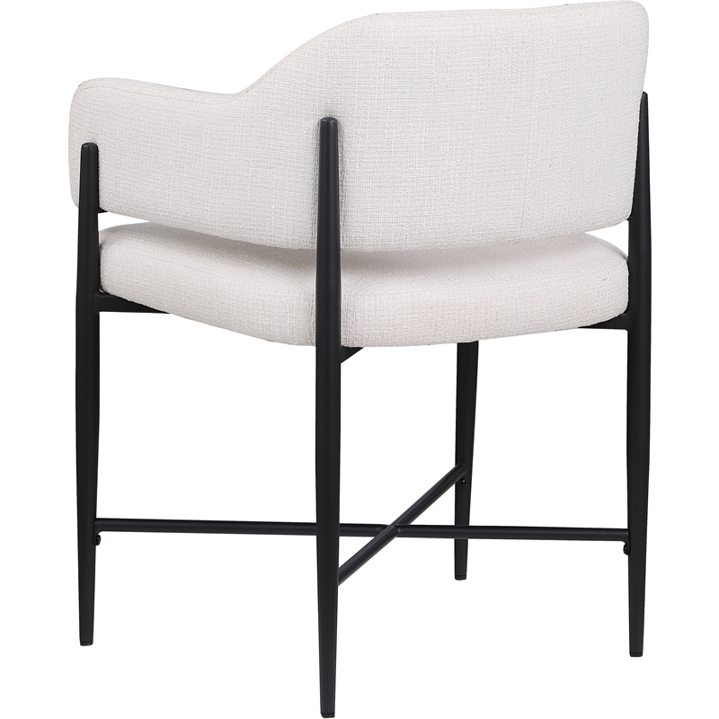 Bowery Hill Contemporary Cream Polyester Dining Chair (Set of 2)