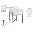 Bowery Hill Contemporary Cream Polyester Dining Chair (Set of 2)