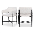 Bowery Hill Contemporary Cream Polyester Dining Chair (Set of 2)
