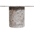 Bowery Hill Contemporary Brown Handcrafted Genuine Marble Dining Table