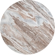 Bowery Hill Contemporary Brown Handcrafted Genuine Marble Dining Table