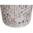 Bowery Hill Contemporary Brown Handcrafted Genuine Marble Dining Table