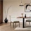 Bowery Hill Contemporary Cream Polyester Dining Chair (Set of 2)