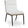 Bowery Hill Contemporary Cream Polyester Dining Chair (Set of 2)