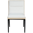 Bowery Hill Contemporary Cream Polyester Dining Chair (Set of 2)