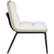 Bowery Hill Contemporary Cream Polyester Dining Chair (Set of 2)